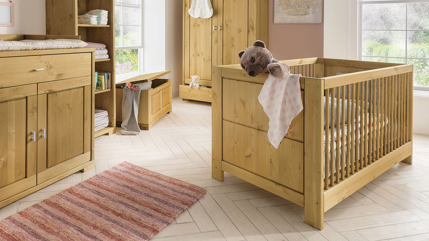 Babybed van massief hout, onbehandeld