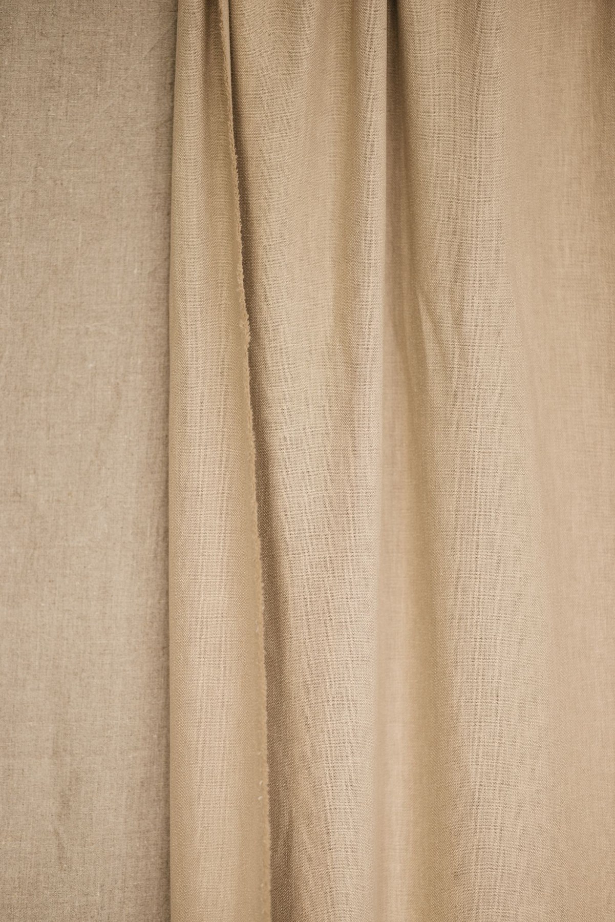 Close detail of curtain fabric and folds